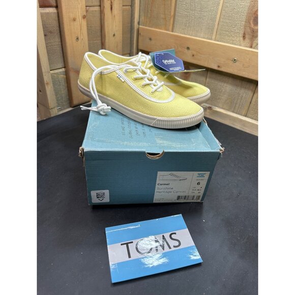 Toms Shoes - Toms Womens Carmel Sunshine Heritage Canvas Sneakers W6